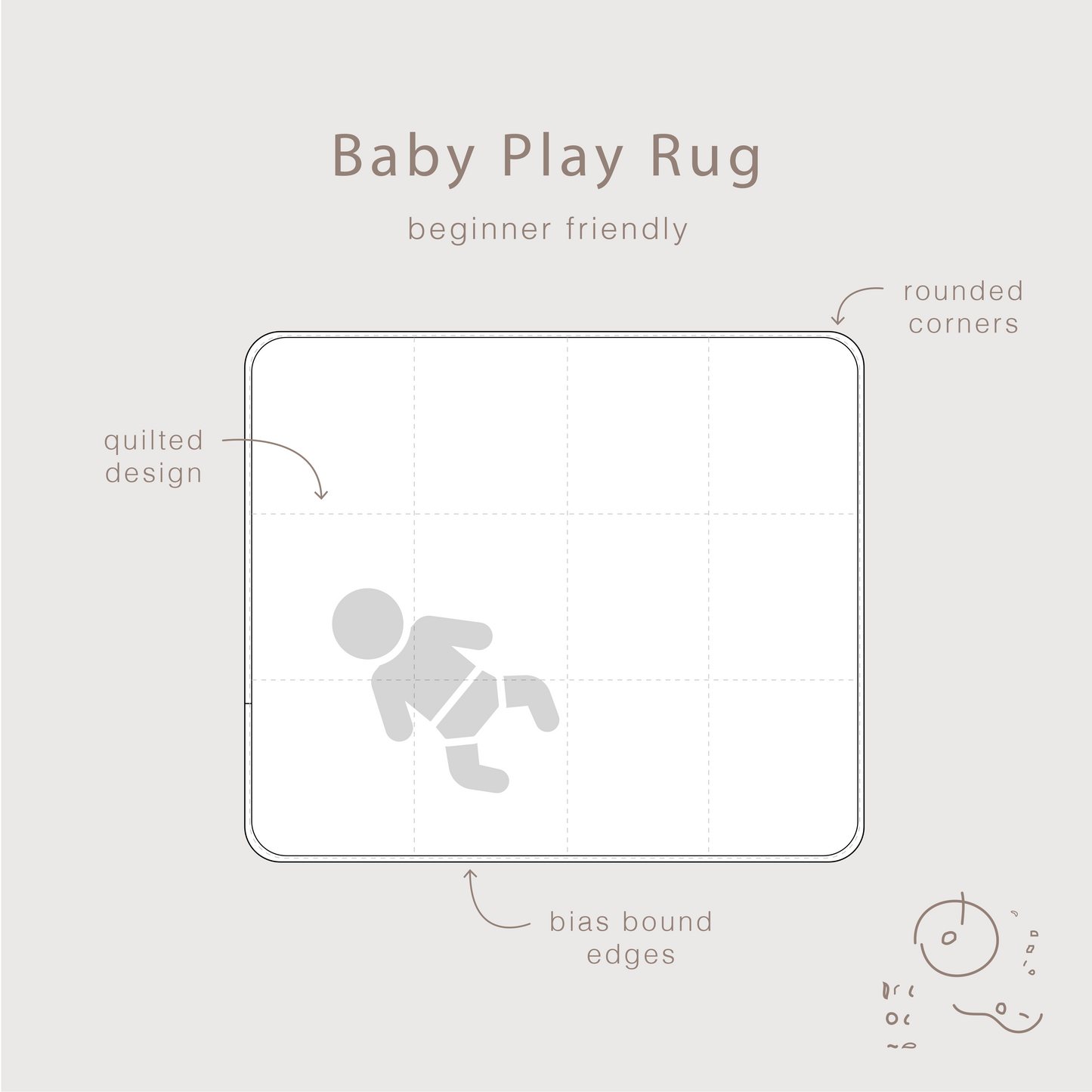 Tapis à langer + tapis de jeu - Patron NUMÉRIQUE