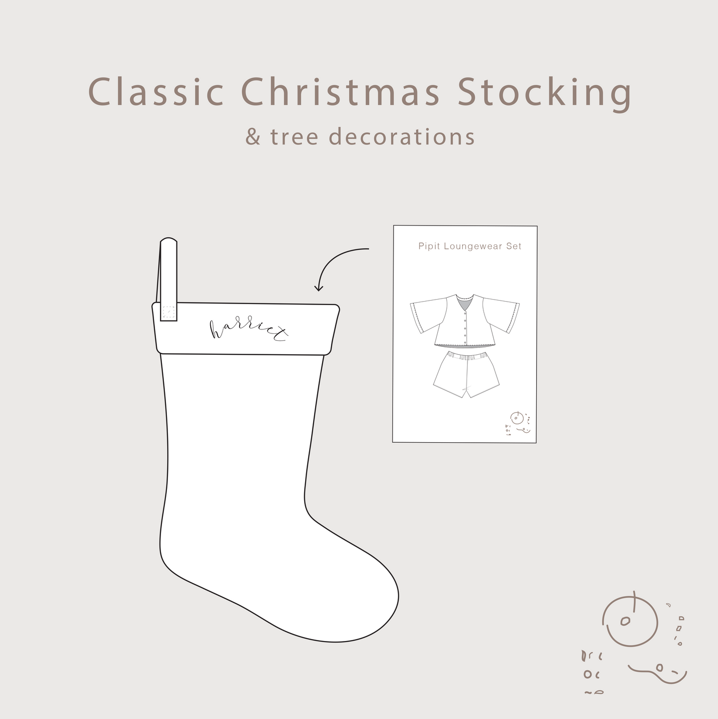 Classic Christmas Stocking - Digital Pattern