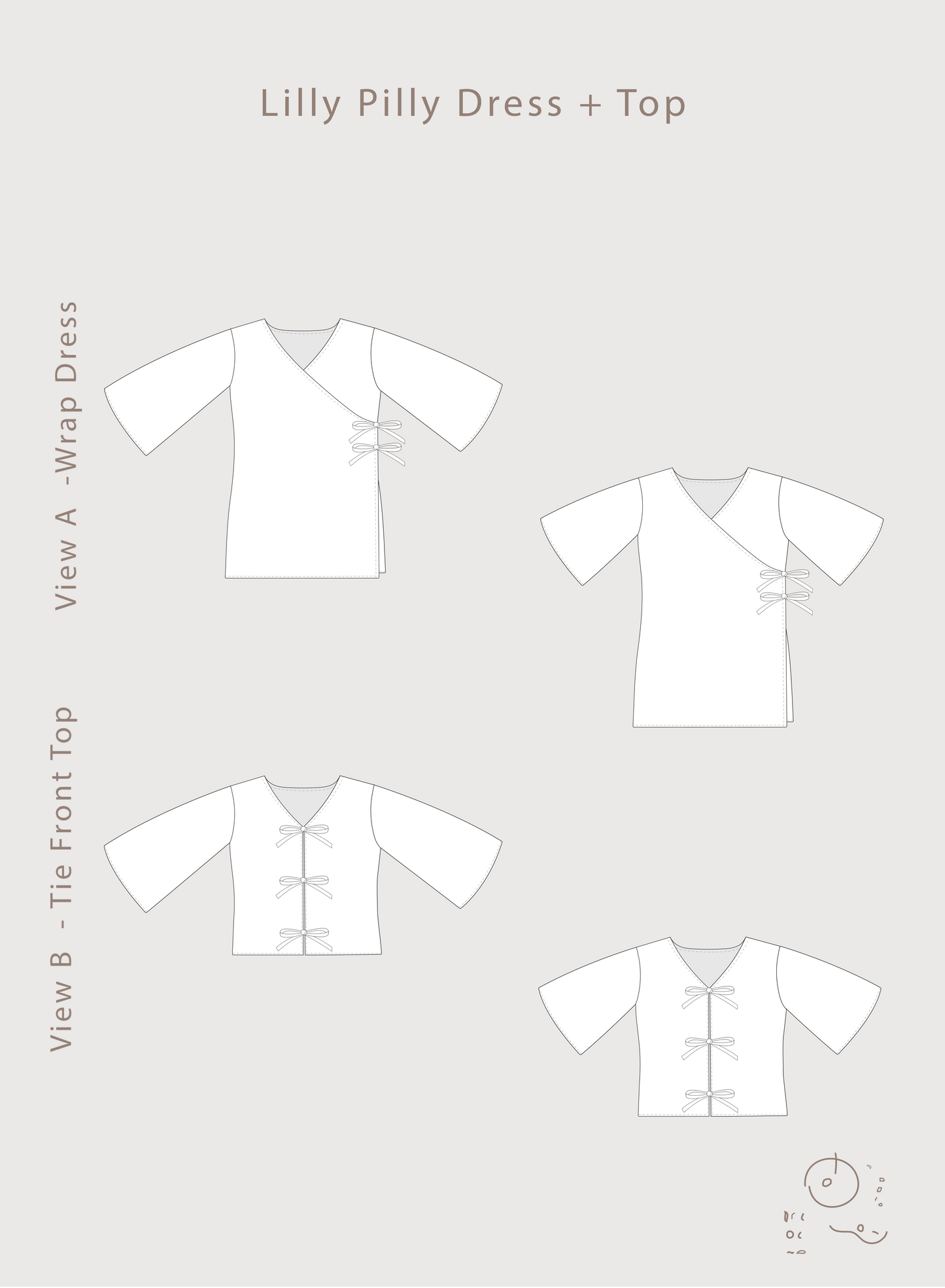 Lilly Pilly Dress + Top PAPER Pattern