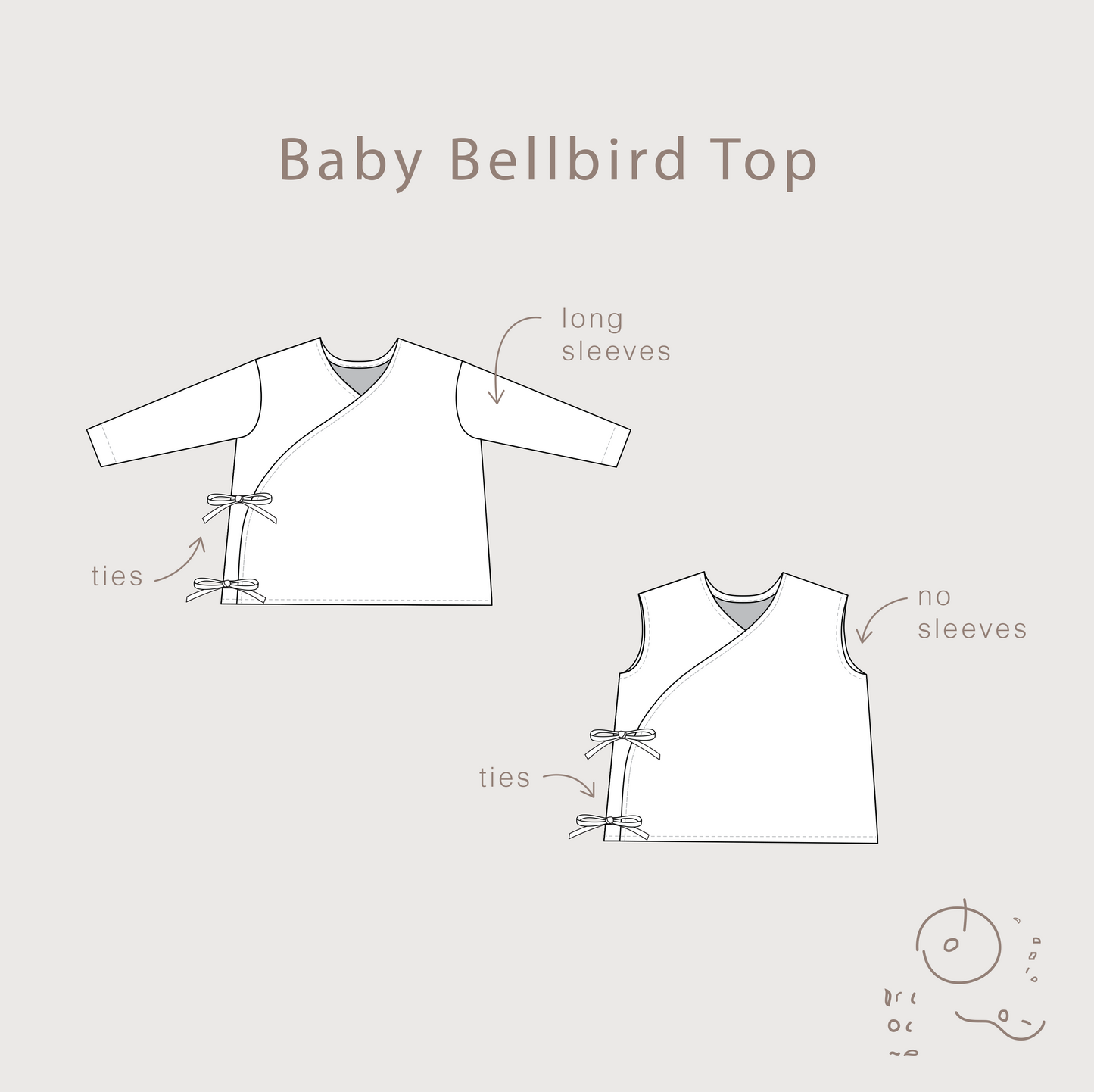 Baby Bellbird Romper + Top DIGITAL Pattern