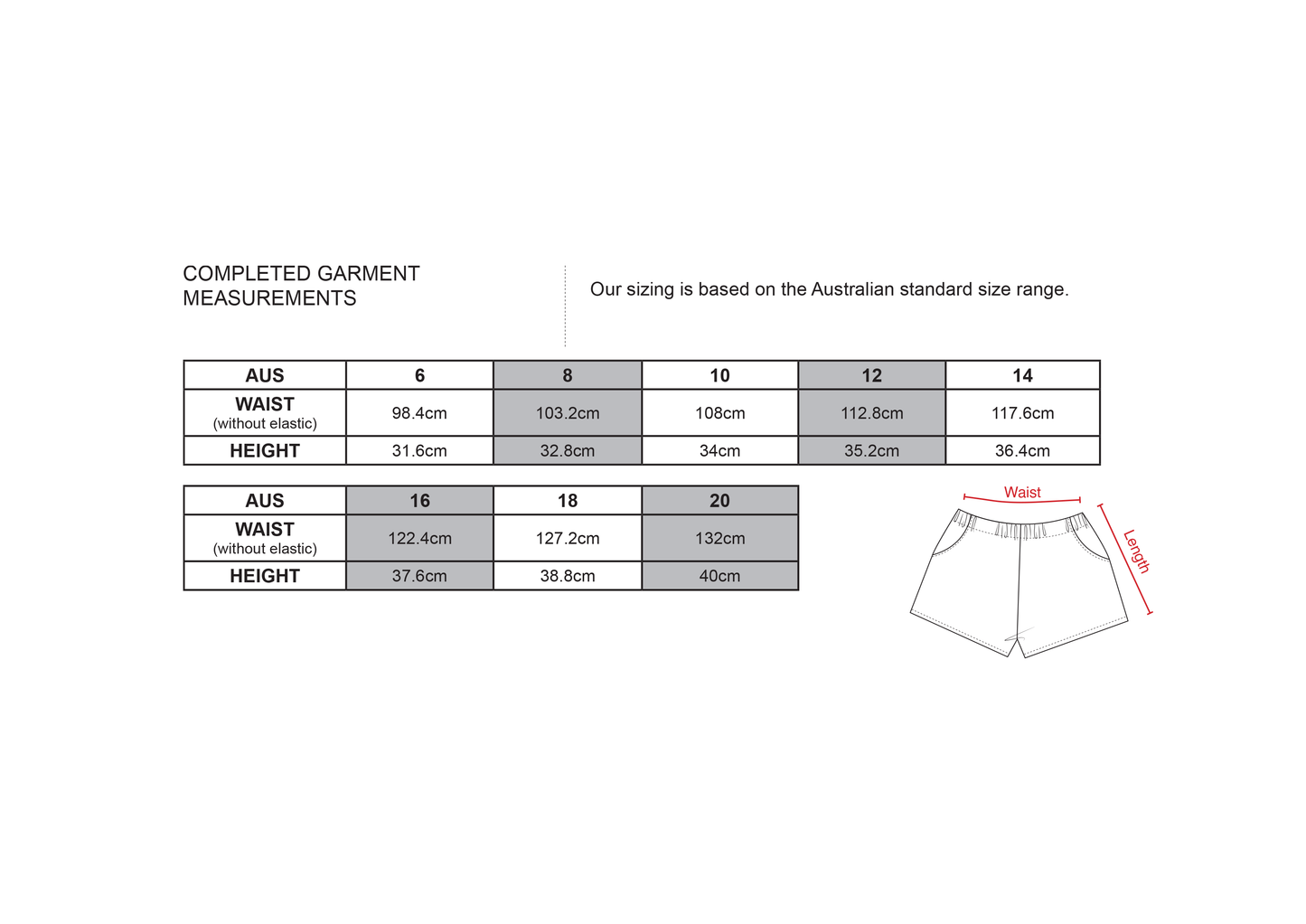 Bellbird Shorts Modèle NUMÉRIQUE