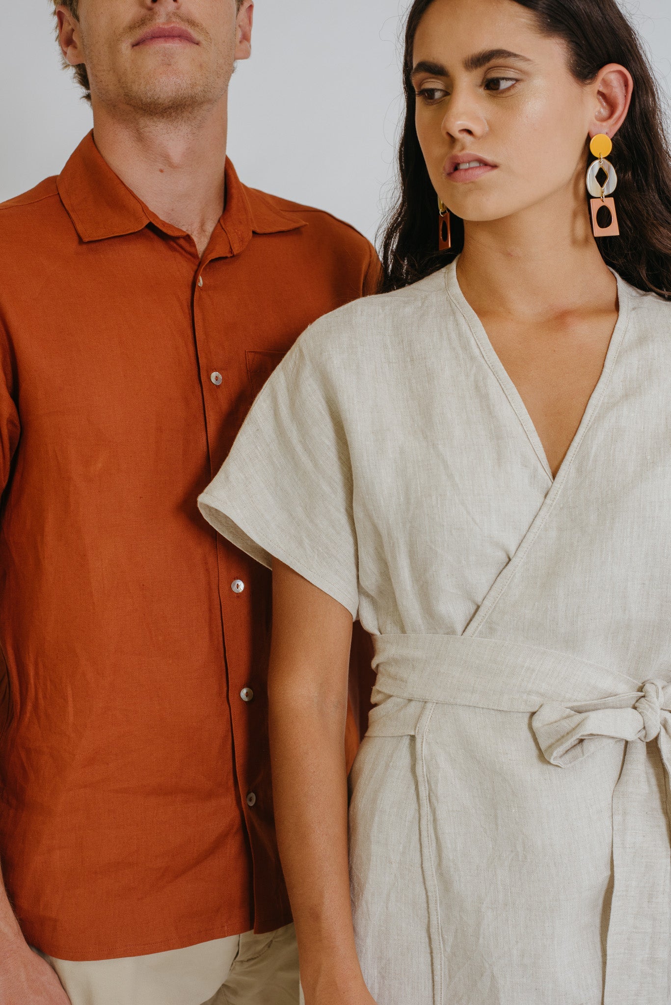 Bellbird Linen Wrap Dress