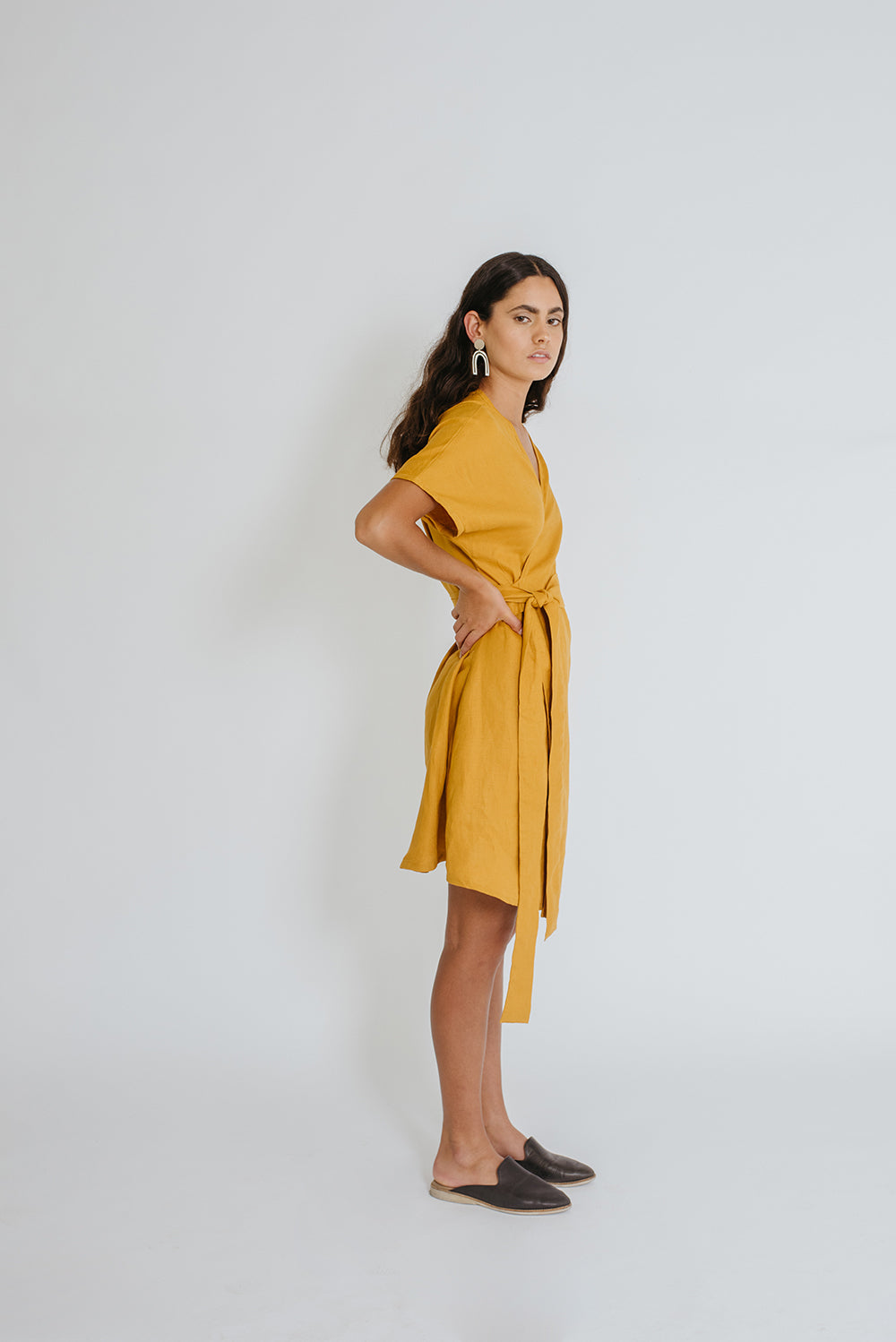 Bellbird Linen Wrap Dress