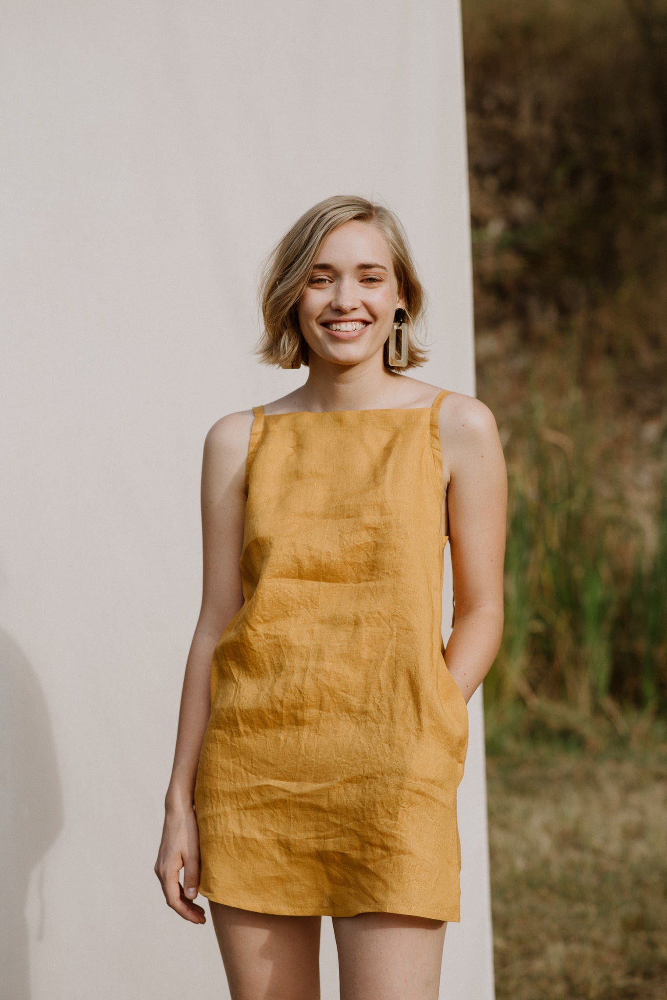 Wattlebird Linen Dress Common Stitch. Wattlebird Linen Dress Common Stitch.