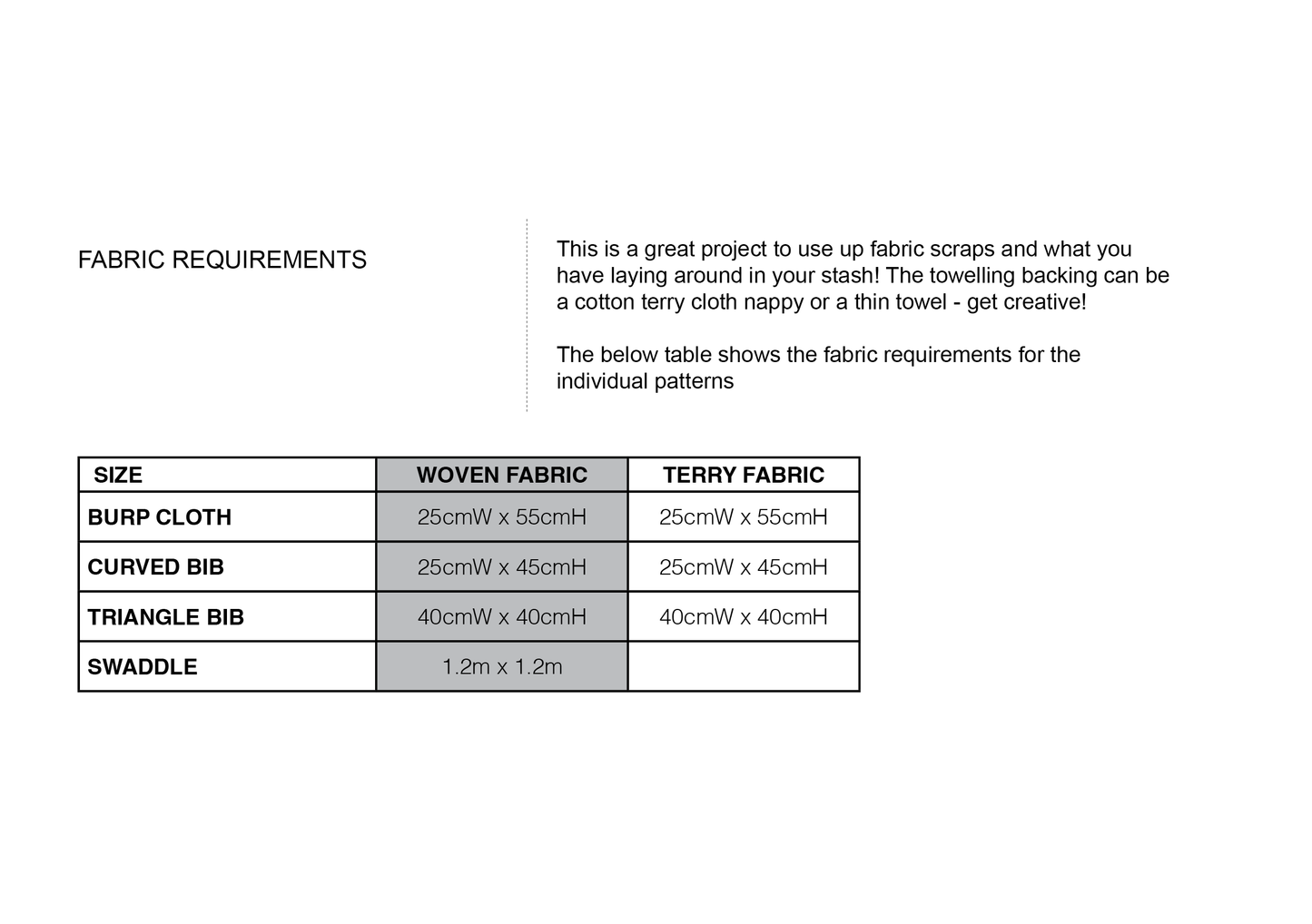 Simple Baby Accessories - DIGITAL Pattern