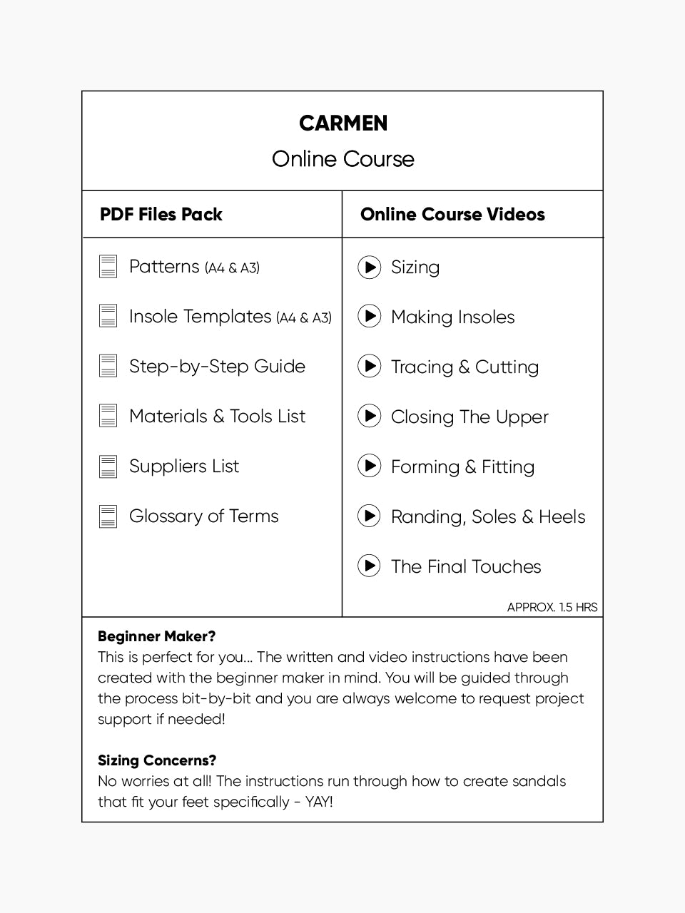 Carmen Sandal - Digital Pattern