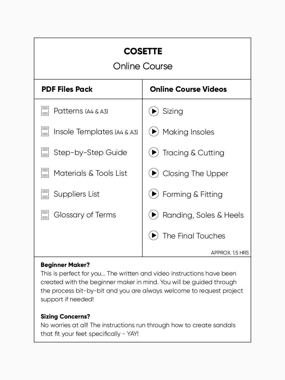Cosette Sandal - Digital Pattern