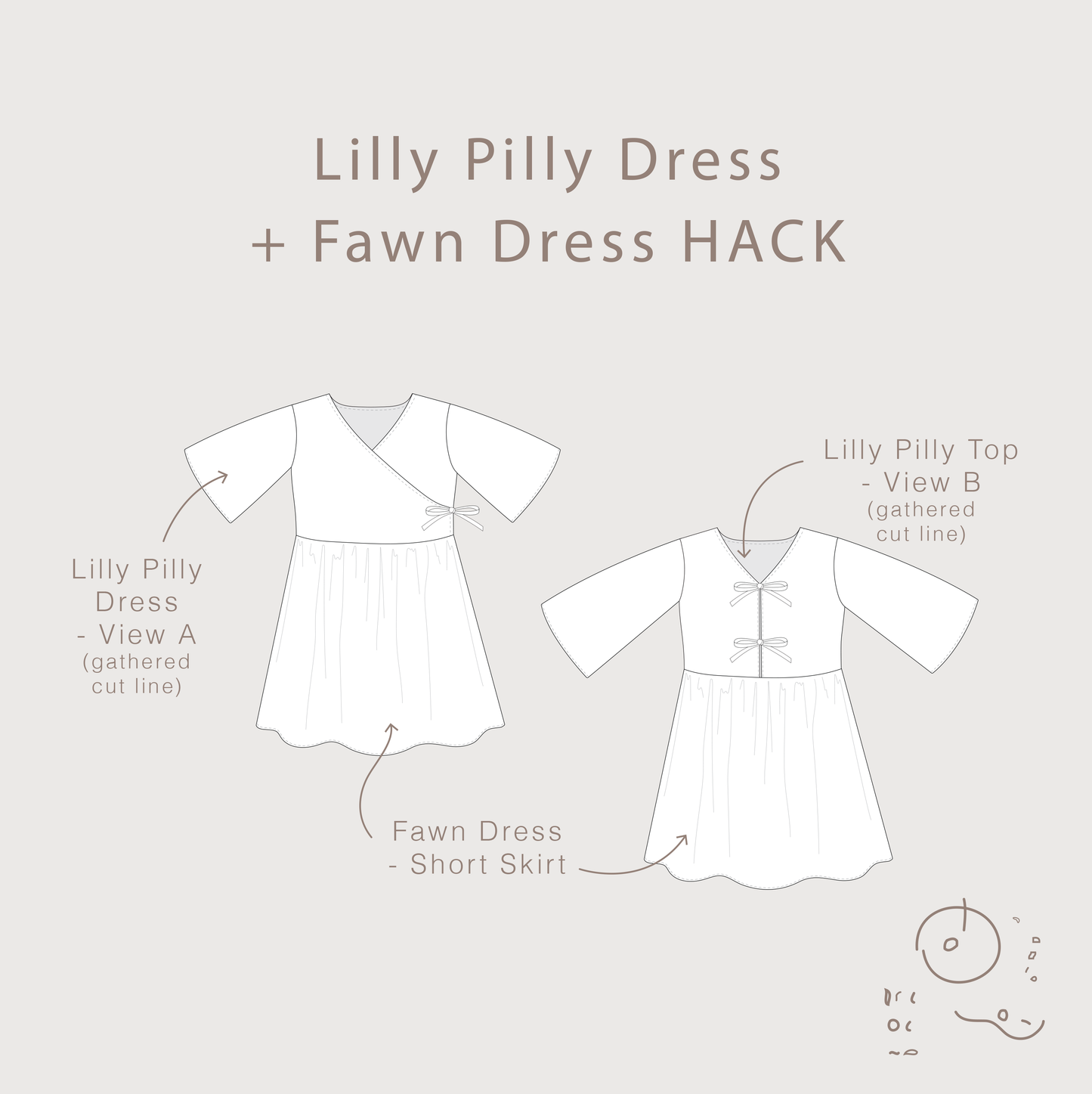 Lilly Pilly Dress + Top DIGITAL Pattern