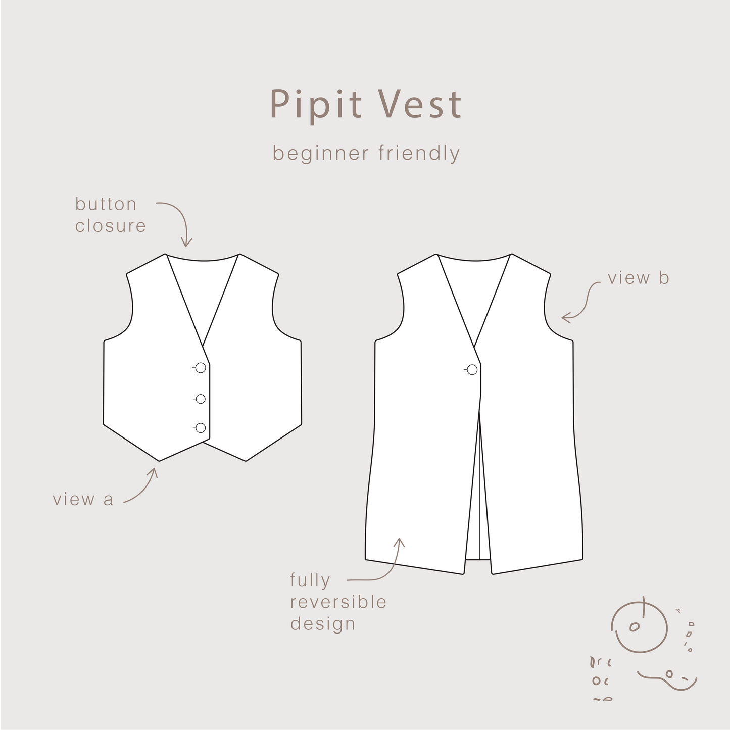 Pipit Vest DIGITAL Pattern