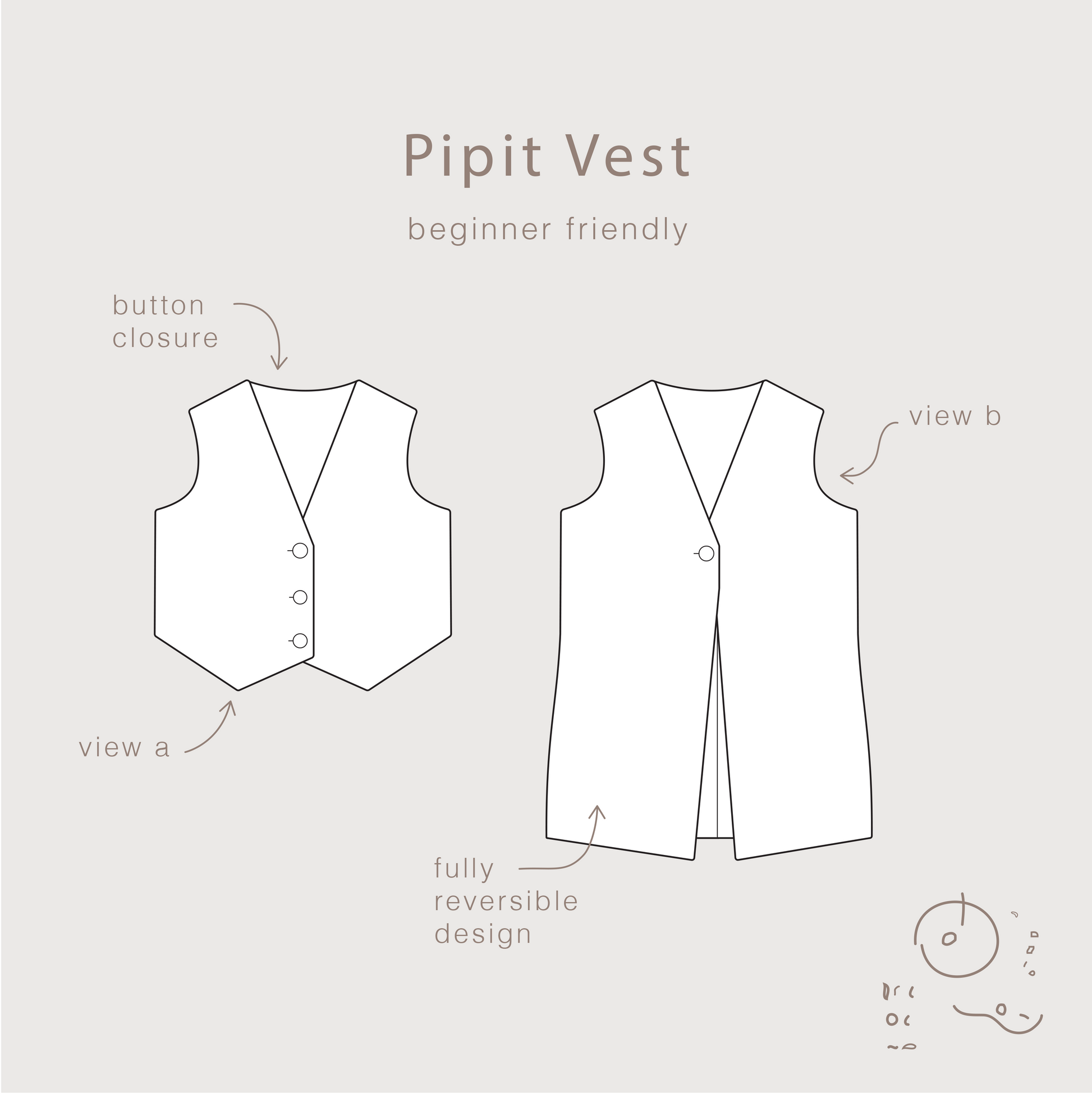 Pipit Vest DIGITAL Pattern – Common Stitch. pipit-vest-digital-pattern-common-stitch