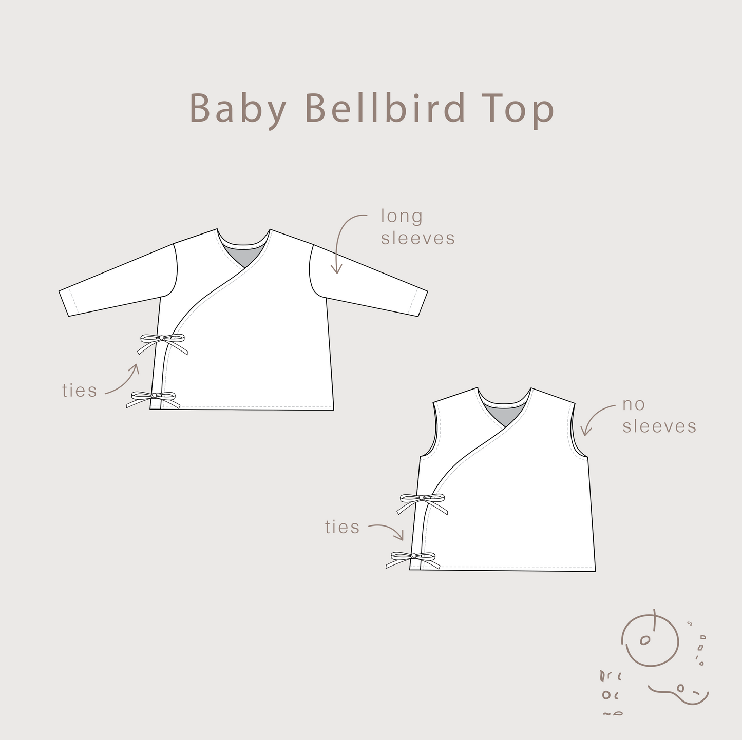 Baby Bellbird Romper + Top Modèle NUMÉRIQUE