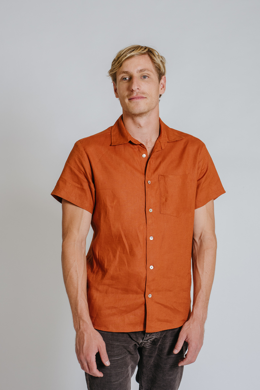 Finch Linen Button Up - Short Sleeve