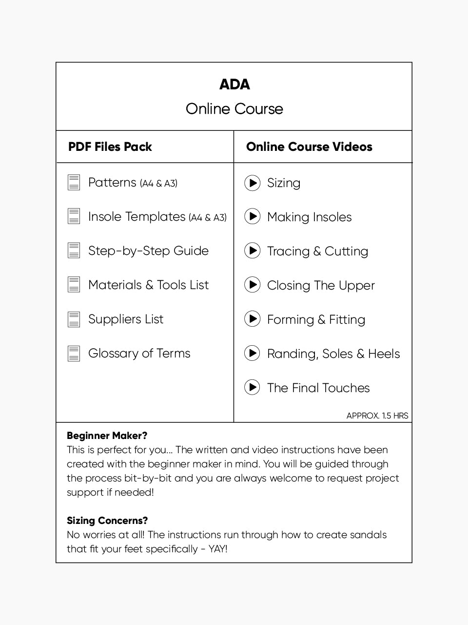 Ada Sandal - Kit