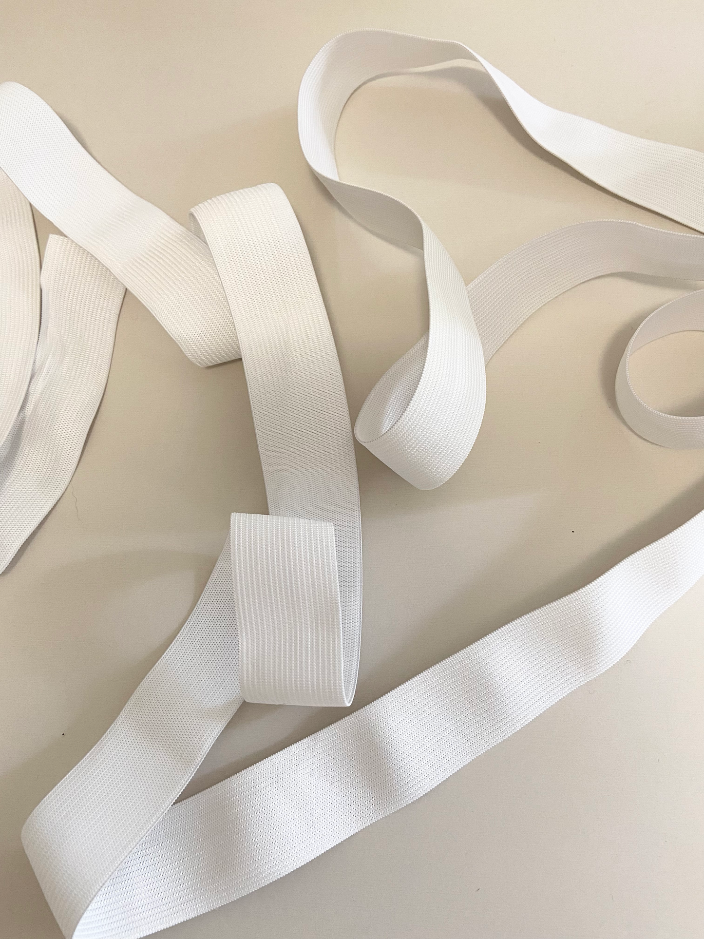 White Elastic - 32mm ($3 per m)