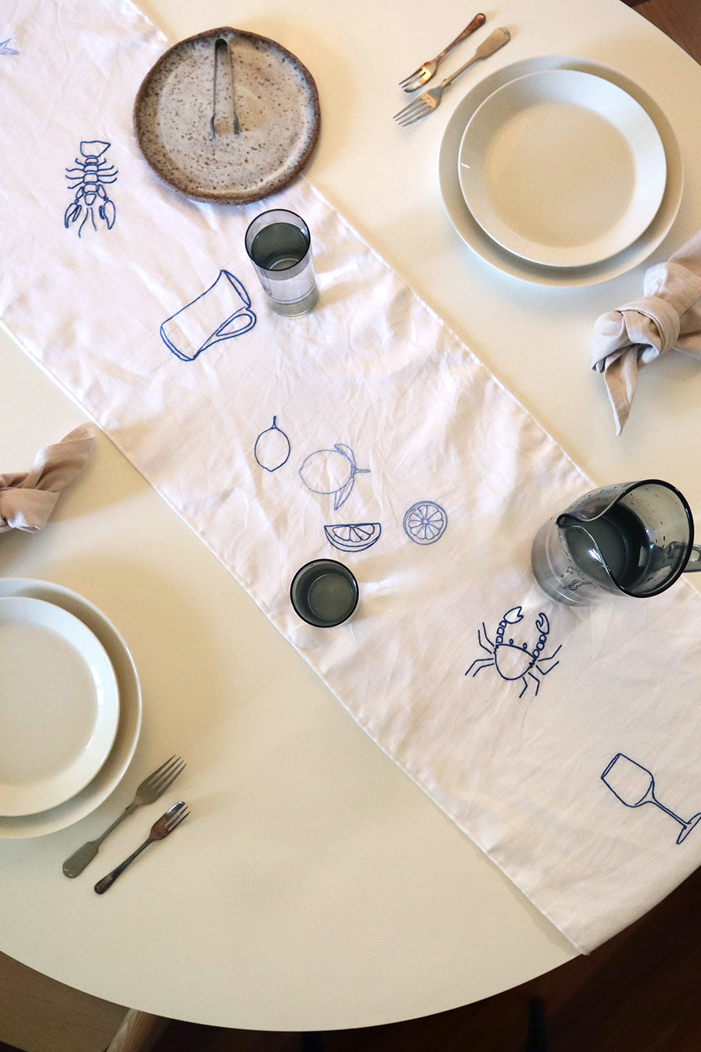 Mediterranean Sea Table Runner Pattern + Templates