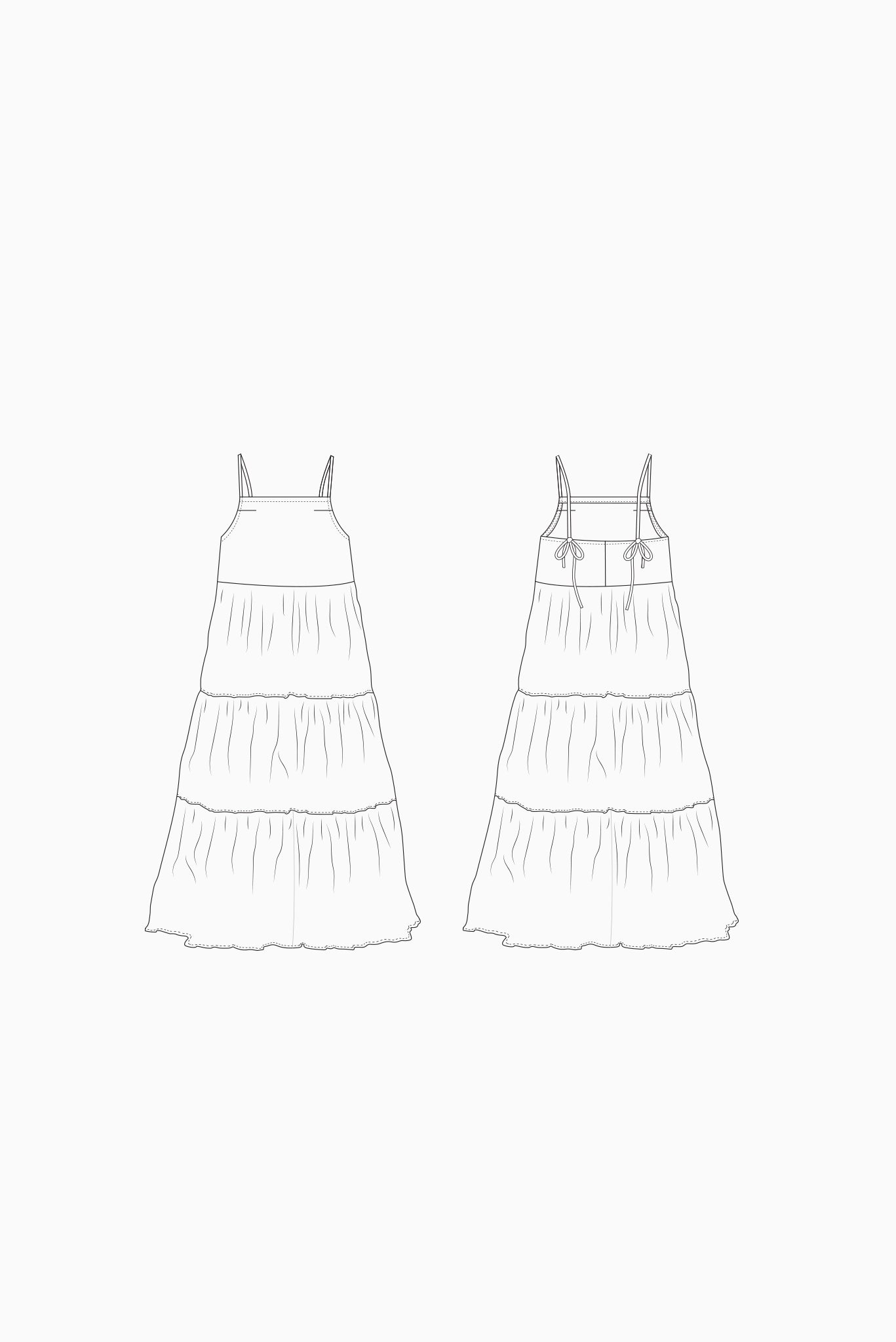 Wattle-Fawn Dress set of DIGITAL Patterns