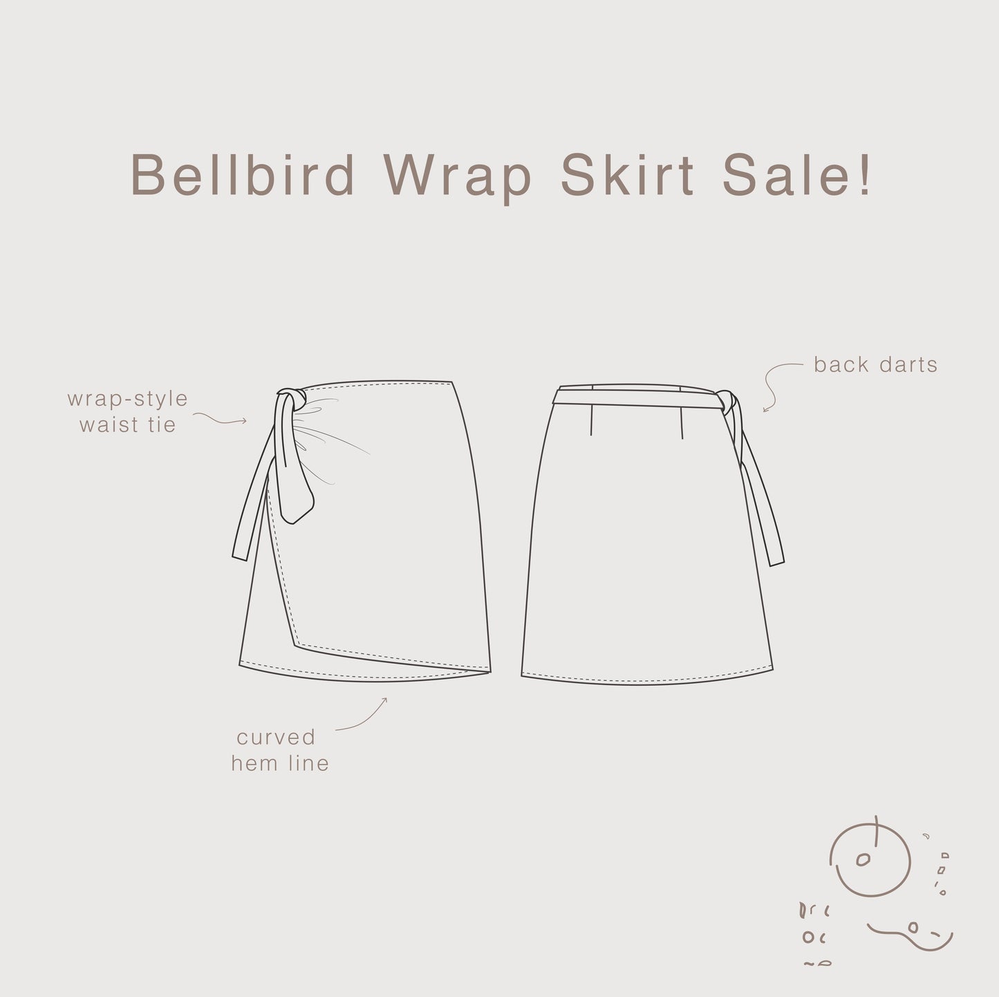 Bellbird Linen Wrap Skirt