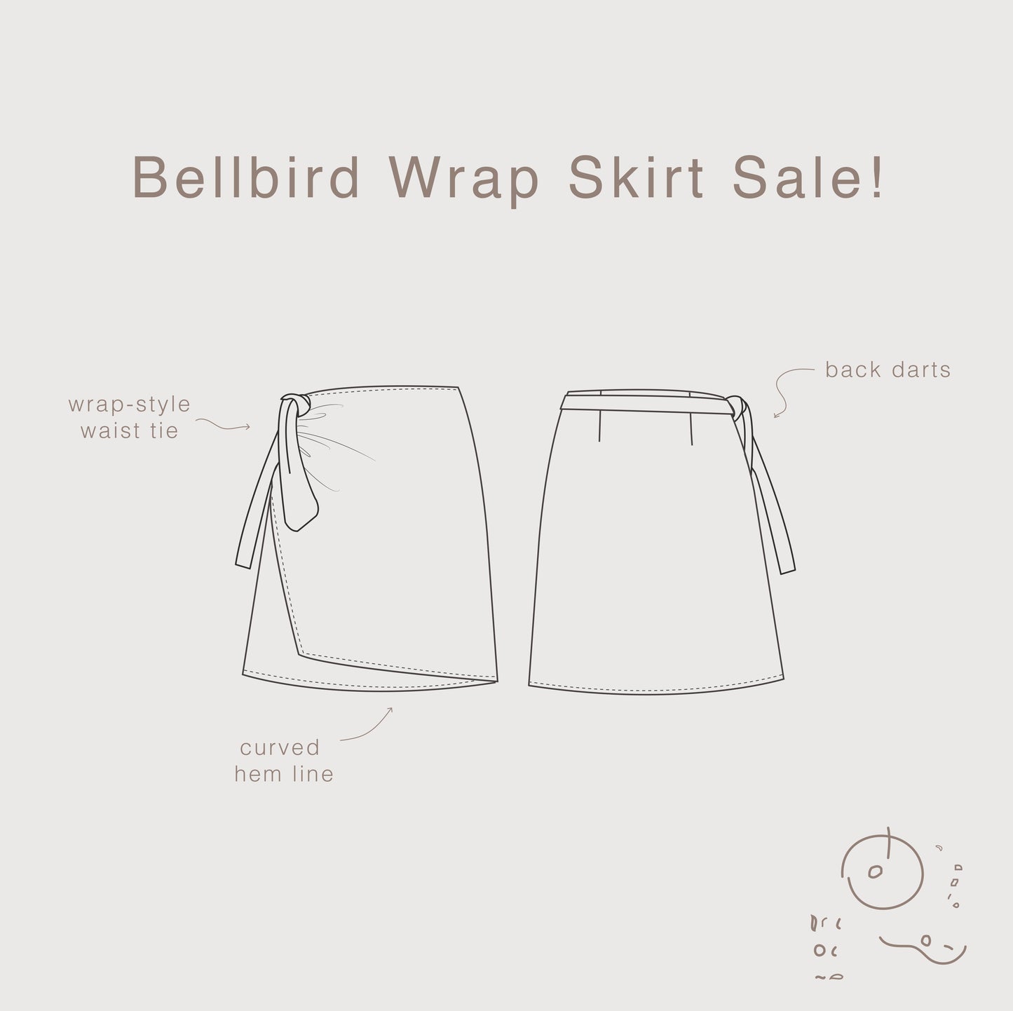 Bellbird Wrap Skirt DIGITAL Pattern