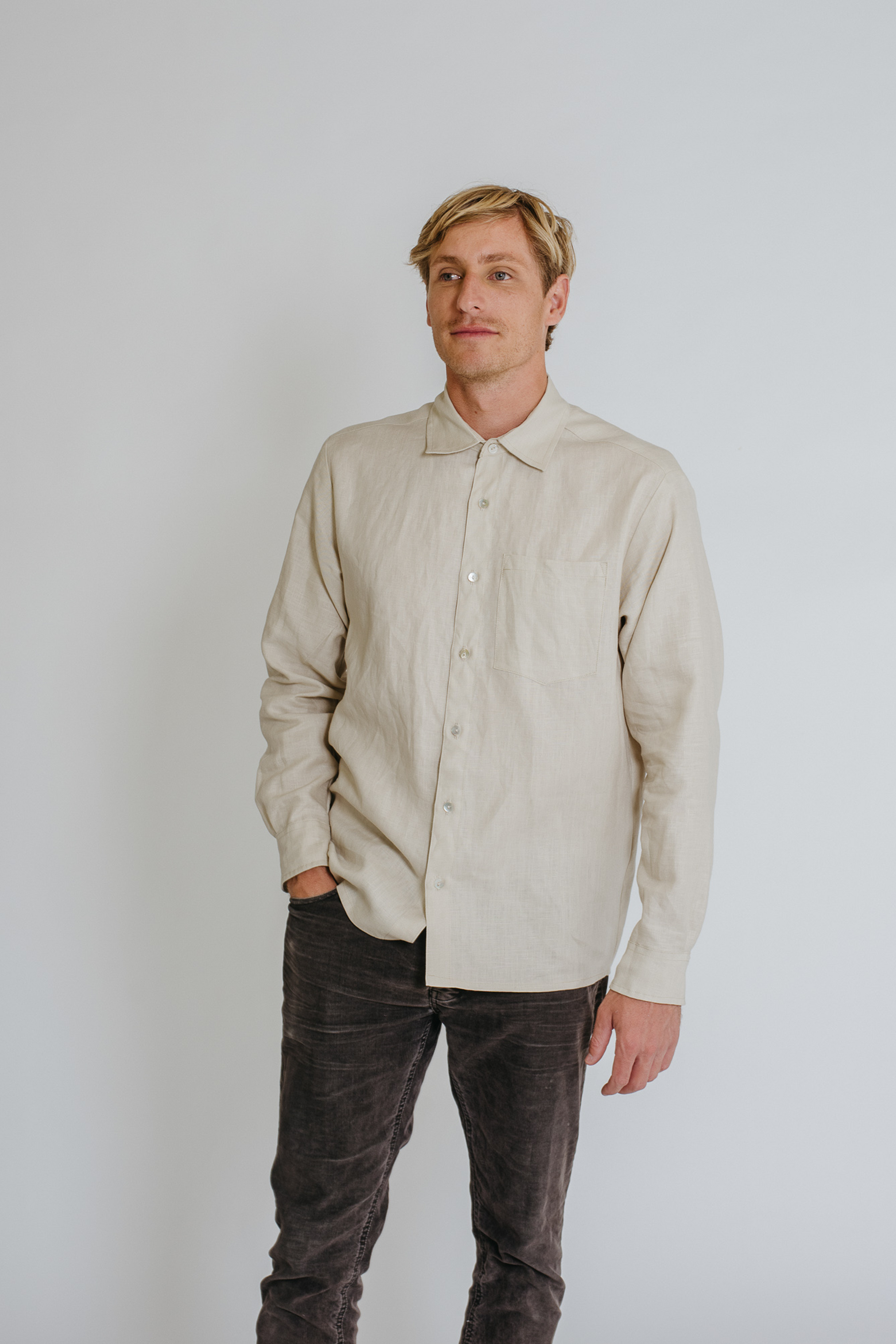 Finch Linen Button Up Long Sleeve – Common